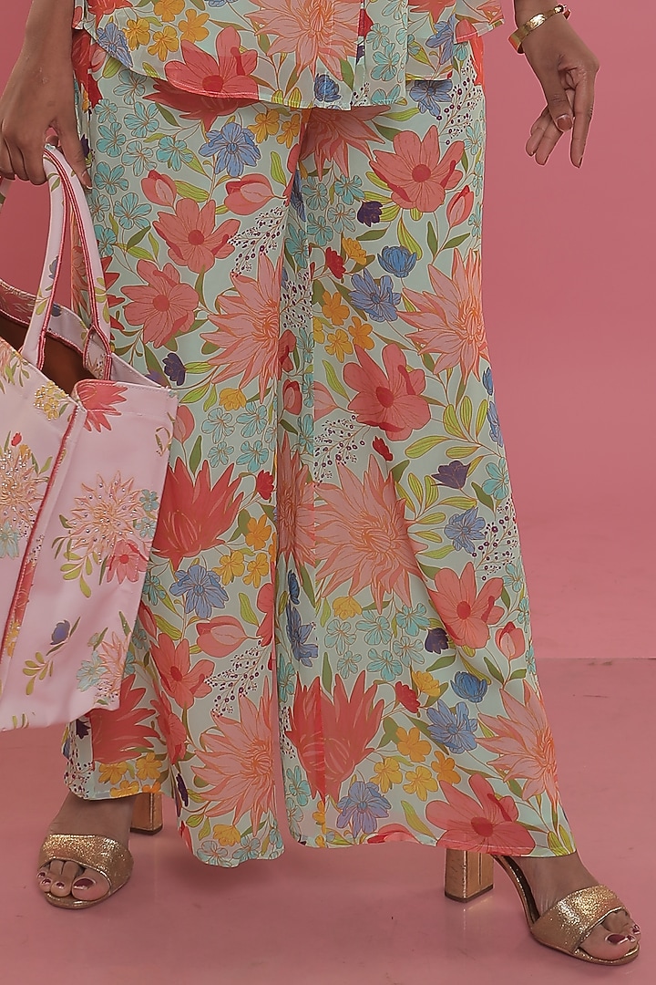 Mint Georgette Co-Ord Set by Seams Pret & Couture at Pernia's Pop Up Shop