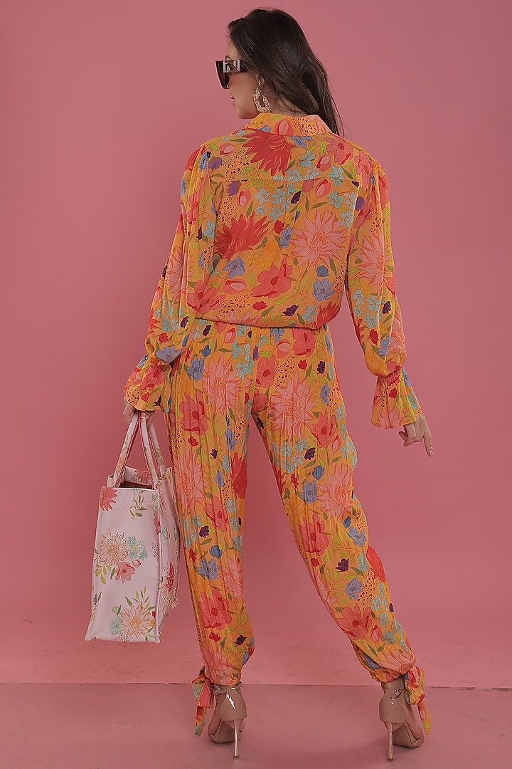 Mustard Crepe Co-Ord Set by Seams Pret & Couture at Pernia's Pop Up Shop