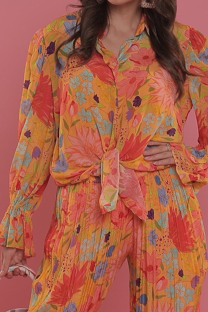 Mustard Crepe Co-Ord Set by Seams Pret & Couture at Pernia's Pop Up Shop