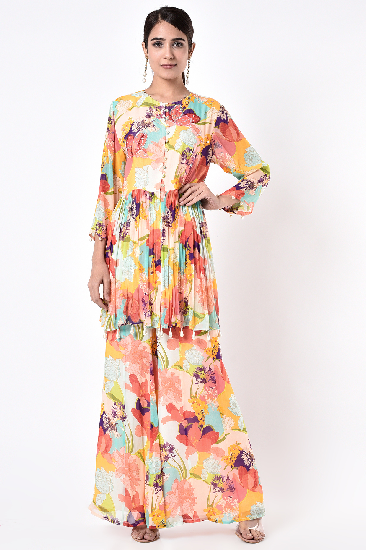 Multi-Colored Printed Kurta Set by Seams Pret & Couture at Pernia's Pop Up Shop