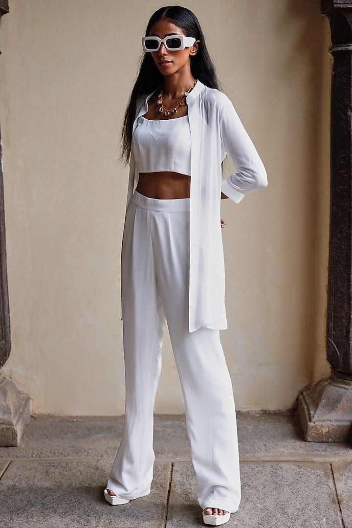 White Chinon Co-Ord Set by Spring Diaries