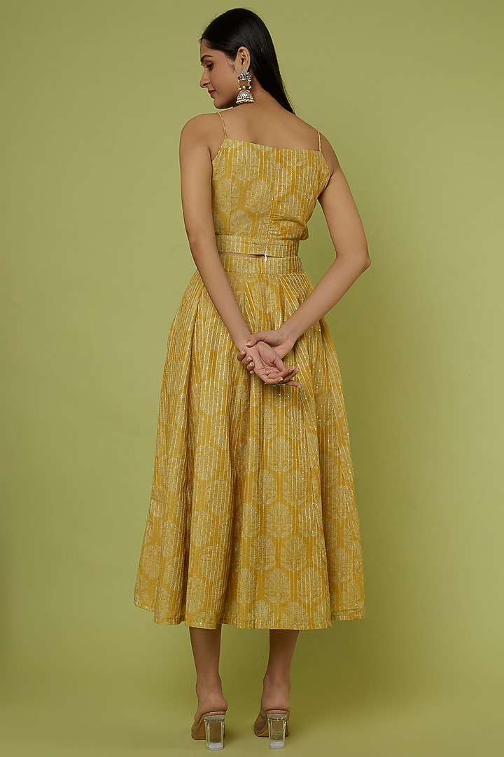 Mustard Yellow Muslin Skirt Set by Spring Diaries at Pernia's Pop Up Shop