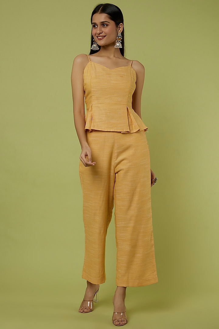 Yellow Linen Co-Ord Set by Spring Diaries