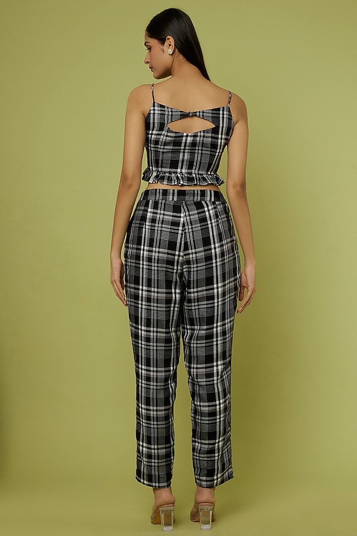 Black Checkered Co-Ord Set by Spring Diaries at Pernia's Pop Up Shop