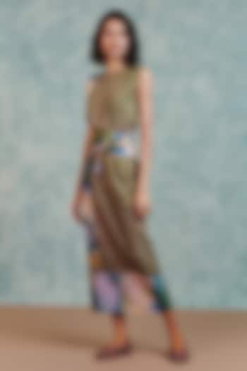 Multi-Colored Ombre Cotton Linen Summer Dress by Saphed at Pernia's Pop Up Shop