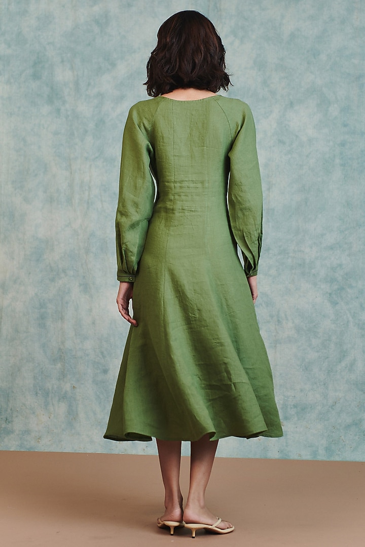 Moss Green Pure Line Maxi Summer Dress by Saphed at Pernia's Pop Up Shop