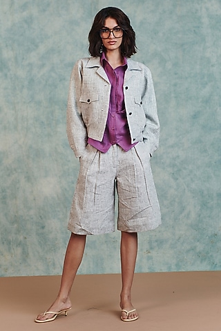 Ash Grey Pure Line Jorts by Saphed