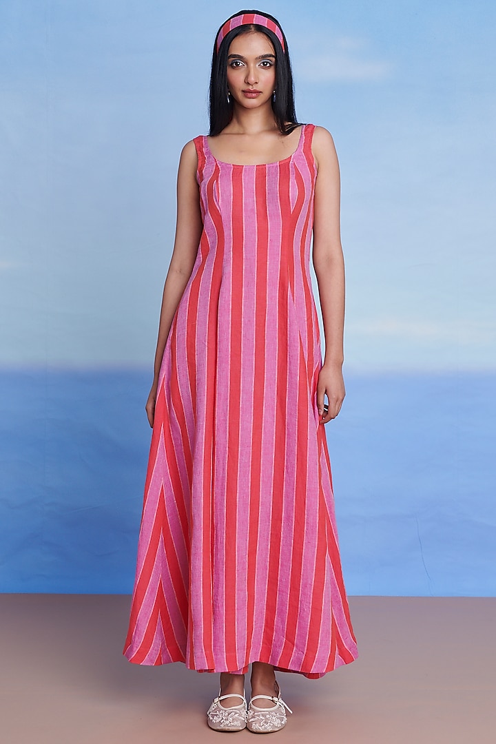 Amalfi Linen Summer Dress by Saphed at Pernia's Pop Up Shop