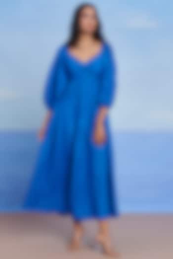 Santorini Linen Twist Vacation Dress by Saphed at Pernia's Pop Up Shop