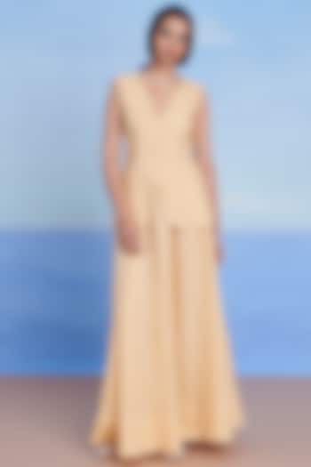 Butterscotch Linen Maxi Skirt by Saphed at Pernia's Pop Up Shop