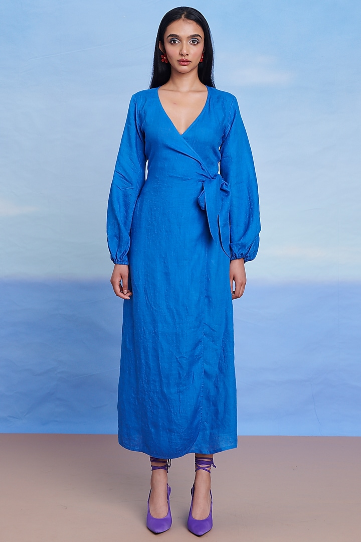 Santorini Linen Summer Dress by Saphed at Pernia's Pop Up Shop