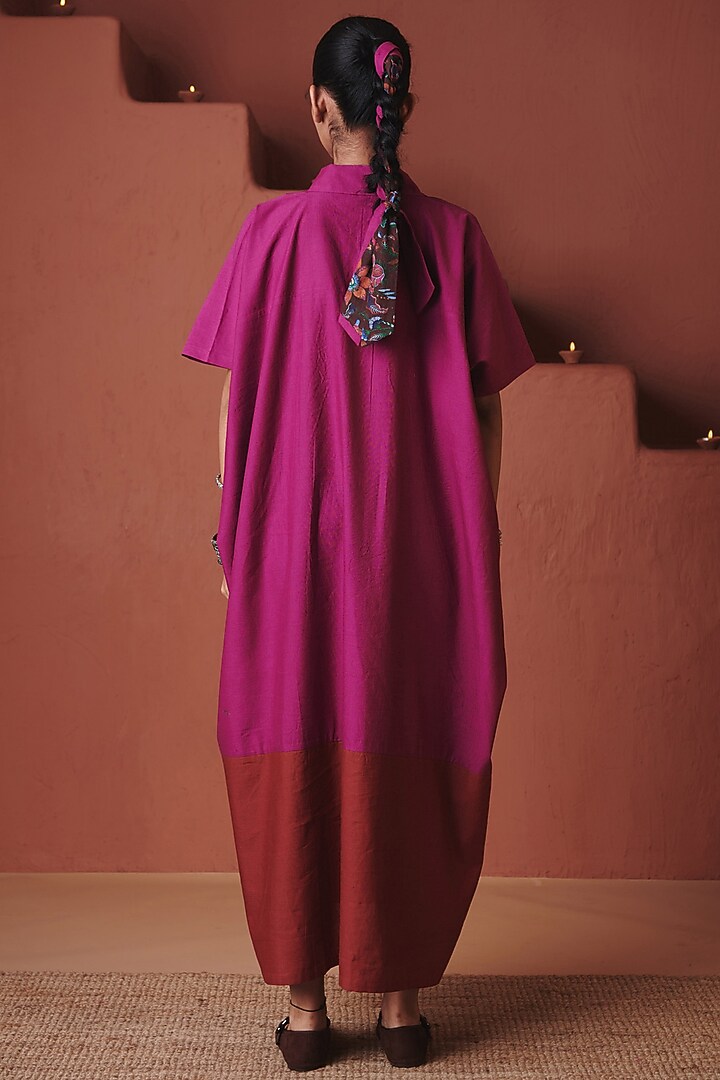 Orchid Purple Cotton Linen Kaftan Maxi Summer Dress by Saphed at Pernia's Pop Up Shop