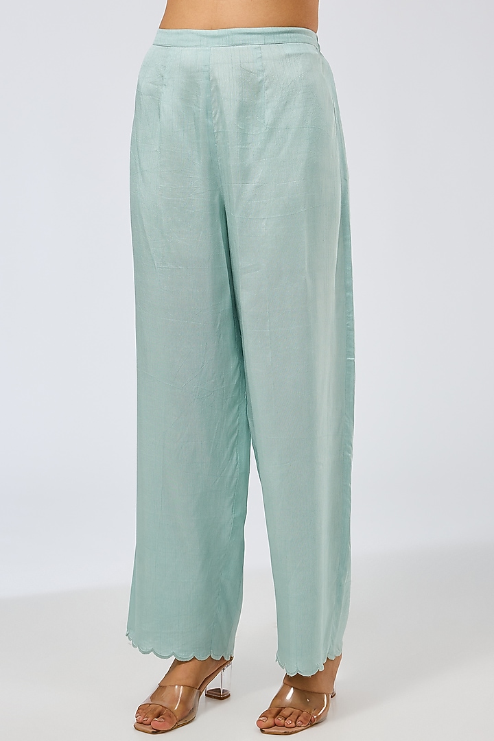 Light Blue Silk Kurta Set by Shilpa Karnavat at Pernia's Pop Up Shop