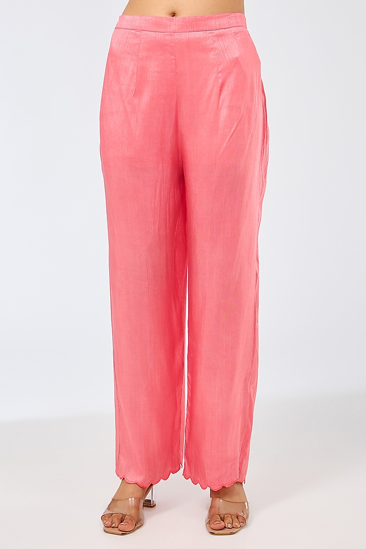 Pink Silk Kurta Set by Shilpa Karnavat at Pernia's Pop Up Shop