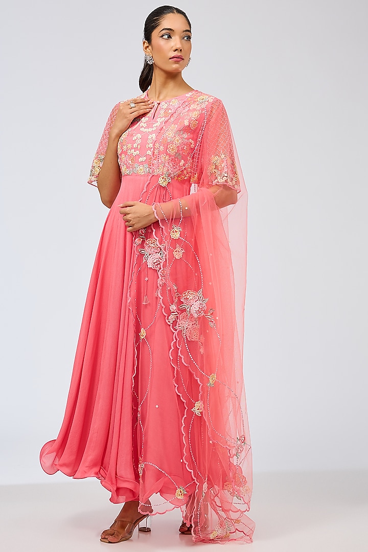 Pink Silk Kurta Set by Shilpa Karnavat at Pernia's Pop Up Shop