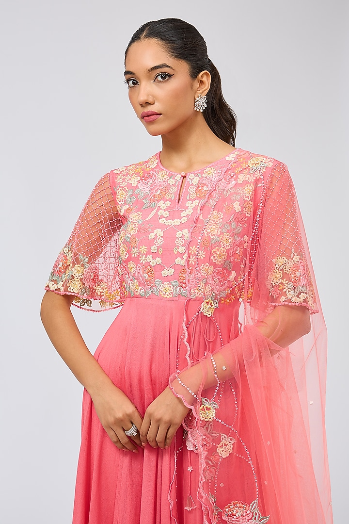 Pink Silk Kurta Set by Shilpa Karnavat at Pernia's Pop Up Shop
