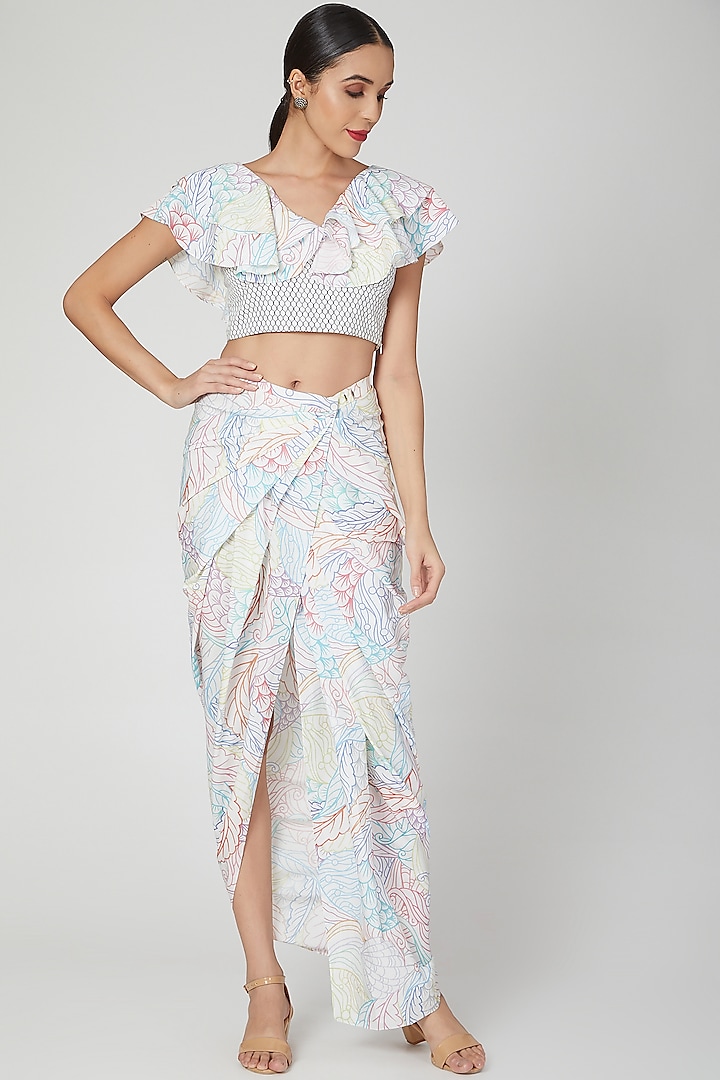Multi Colored Ruffled Skirt Set by Simply Simone
