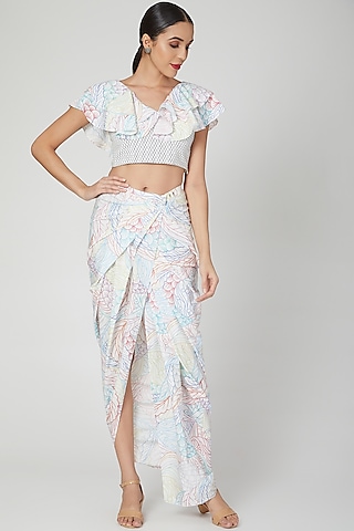 Multi Colored Ruffled Skirt Set by Simply Simone