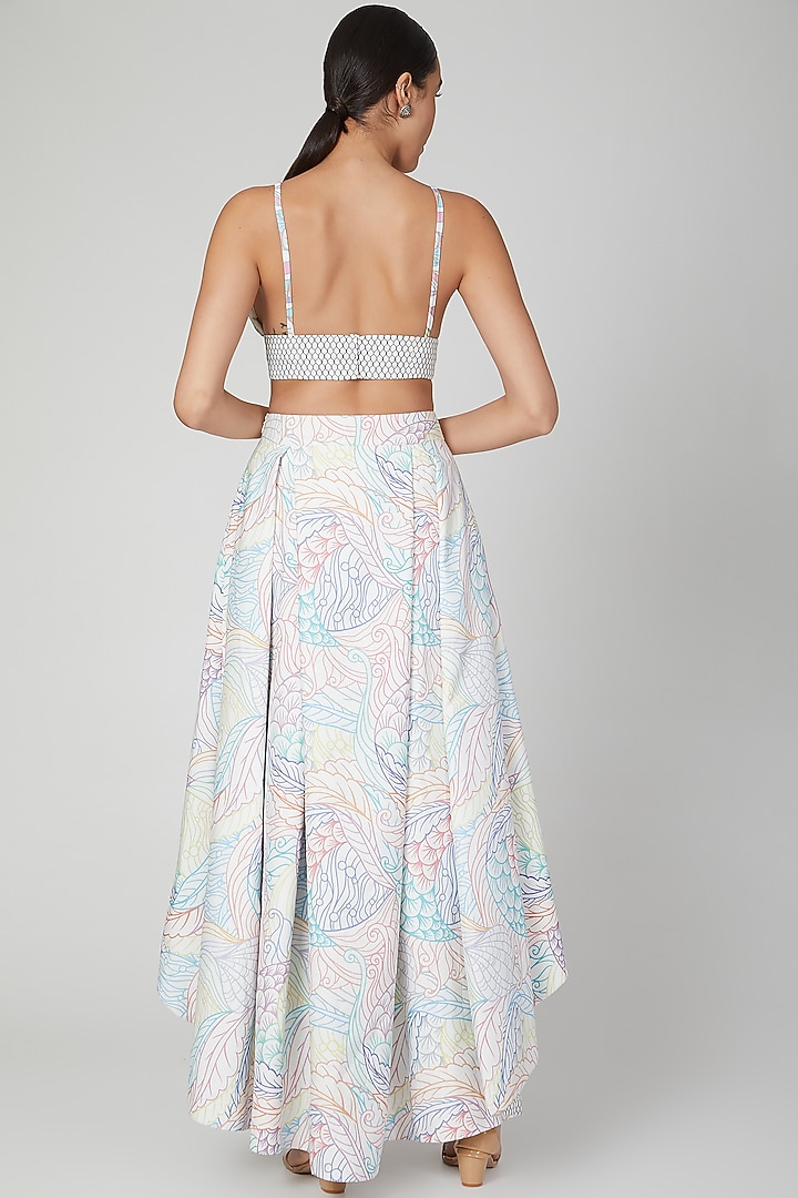 Multi Colored Printed High-Low Skirt Set by Simply Simone at Pernia's Pop Up Shop