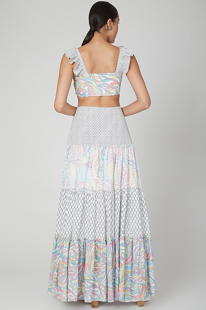 Multi Colored Printed Skirt Set by Simply Simone at Pernia's Pop Up Shop