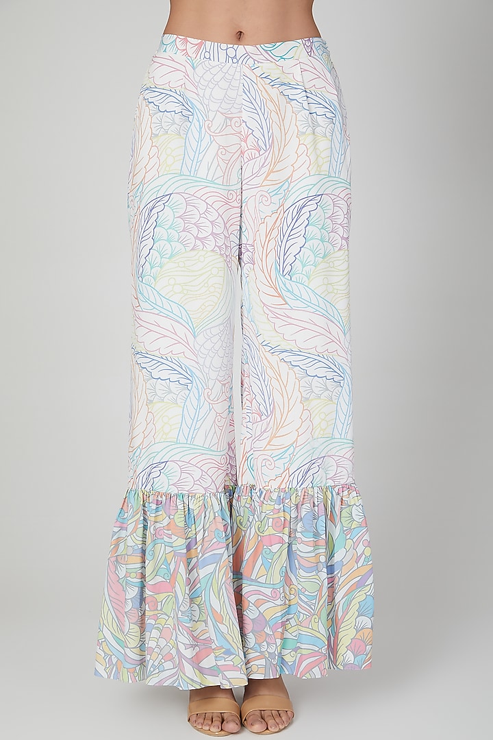 Multi Colored Printed Ruffled Pant Set by Simply Simone at Pernia's Pop Up Shop
