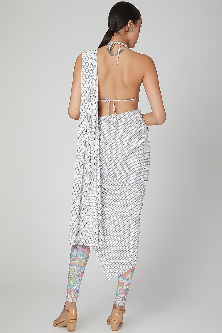 Multi Colored Printed Pant Set With Pallu by Simply Simone at Pernia's Pop Up Shop