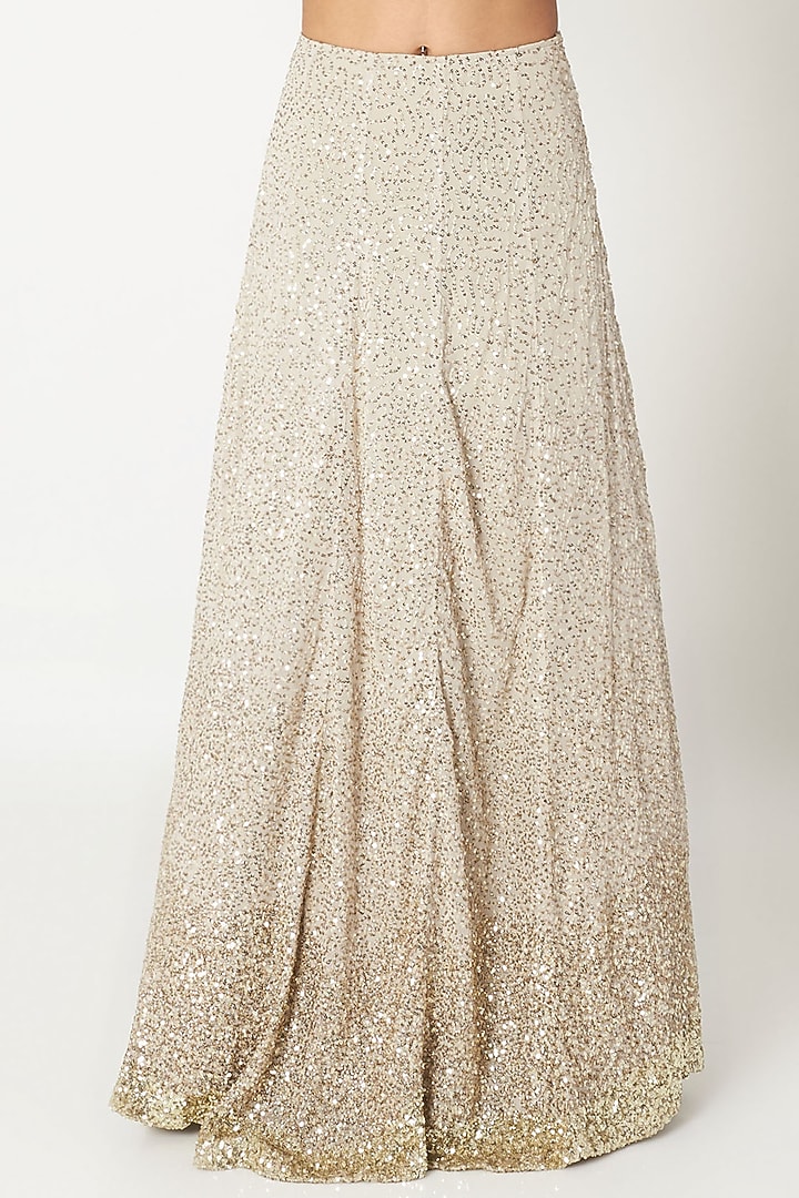 Silver Embroidered Jacket With Wedding Lehenga by SImply Simone at Pernia's Pop Up Shop