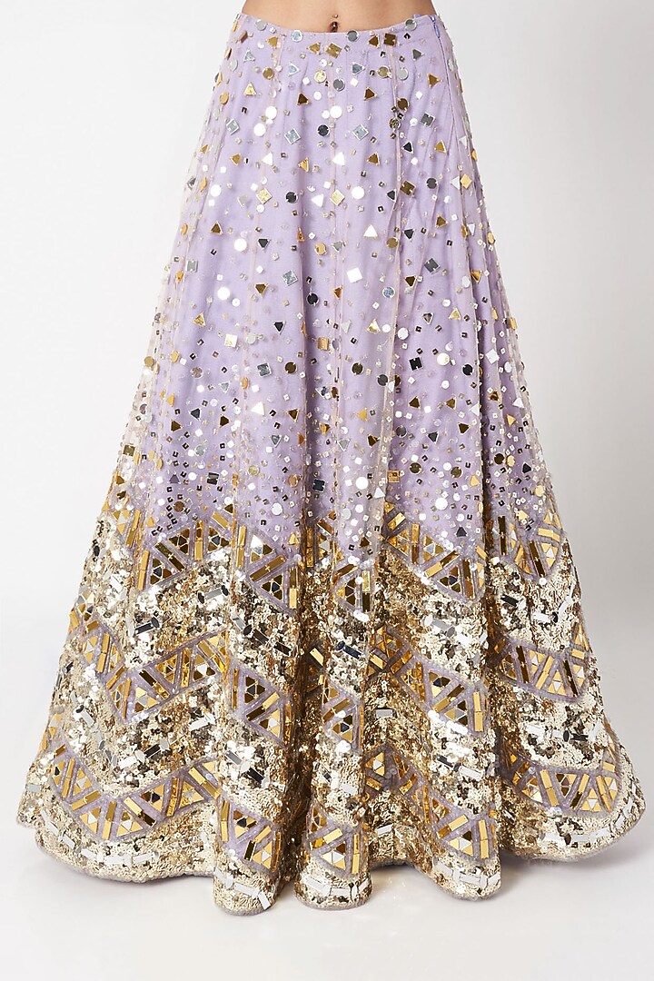 Lavender Embroidered Bridal Lehenga Set by SImply Simone at Pernia's Pop Up Shop