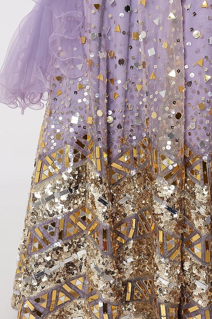 Lavender Embroidered Bridal Lehenga Set by SImply Simone at Pernia's Pop Up Shop