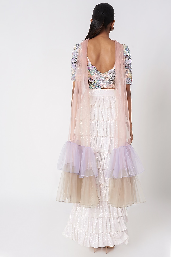 White Embroidered Wedding Lehenga Set by SImply Simone at Pernia's Pop Up Shop