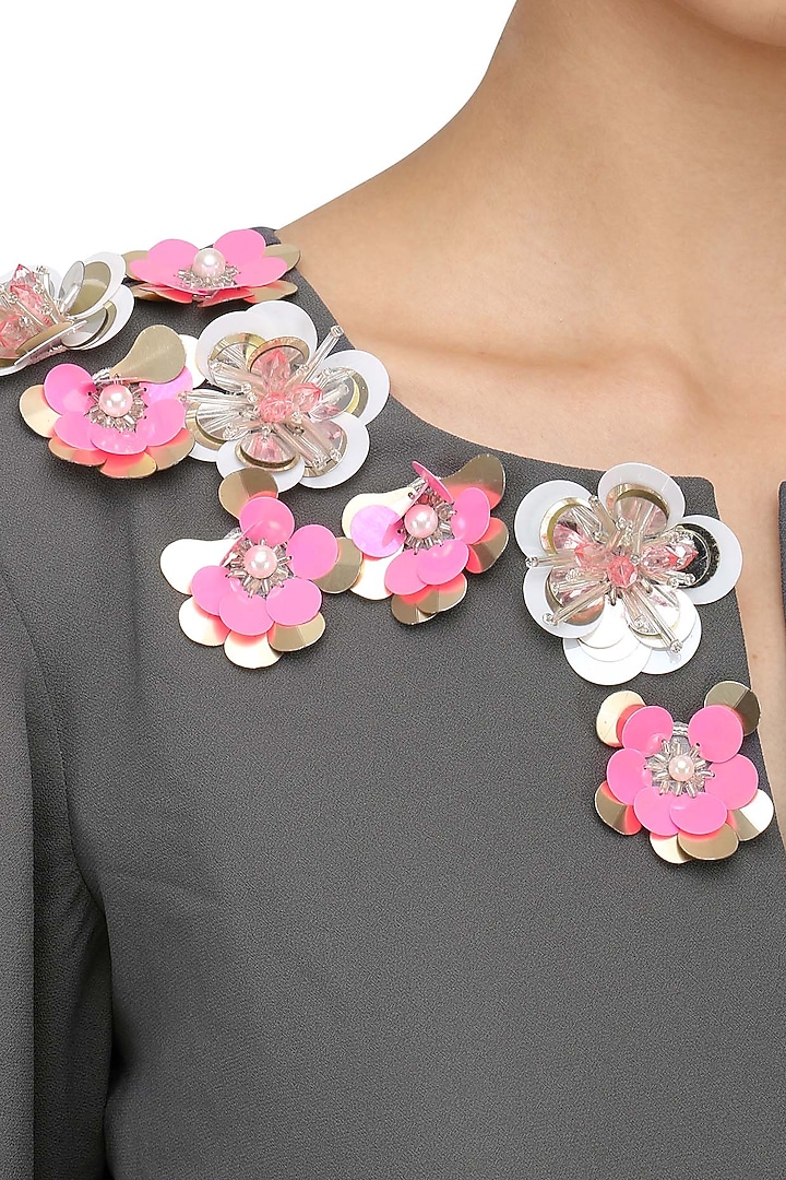 Grey sequins embroidered top available only at Pernia's Pop Up Shop.