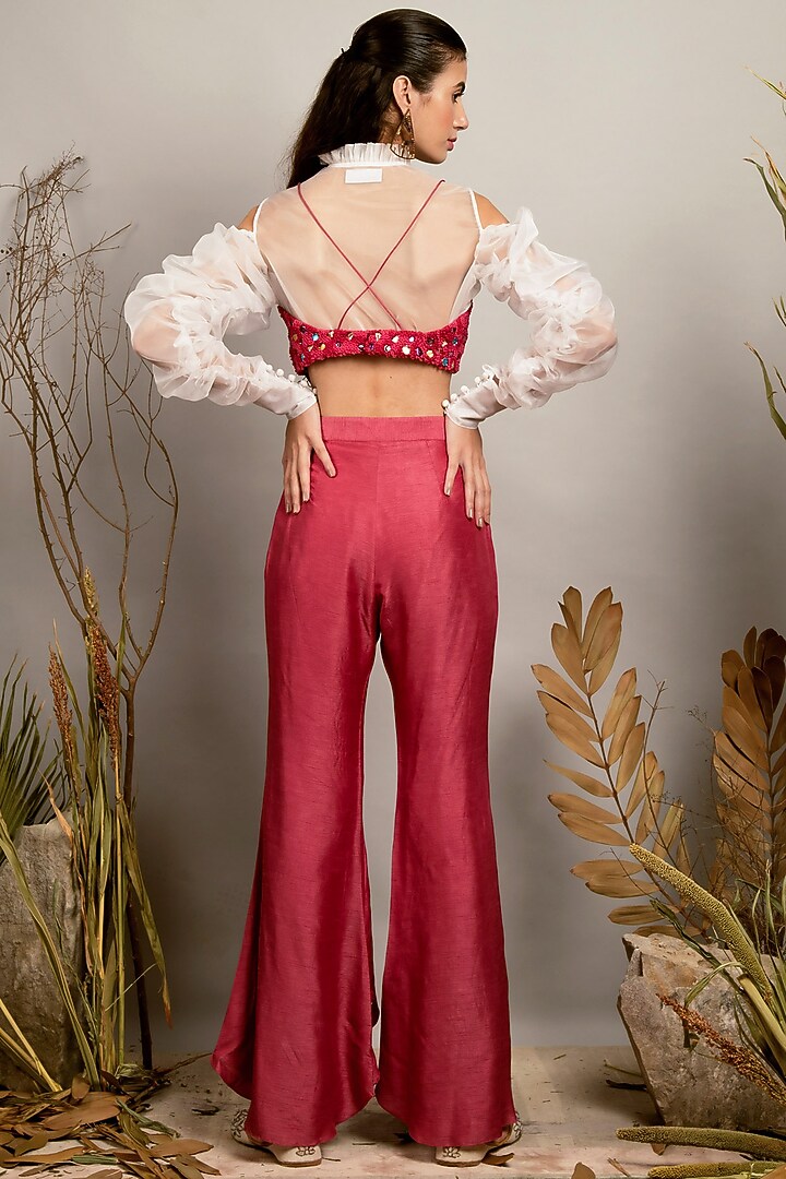 Cassic Pink & White Pant Set by Shreya Agarwal at Pernia's Pop Up Shop