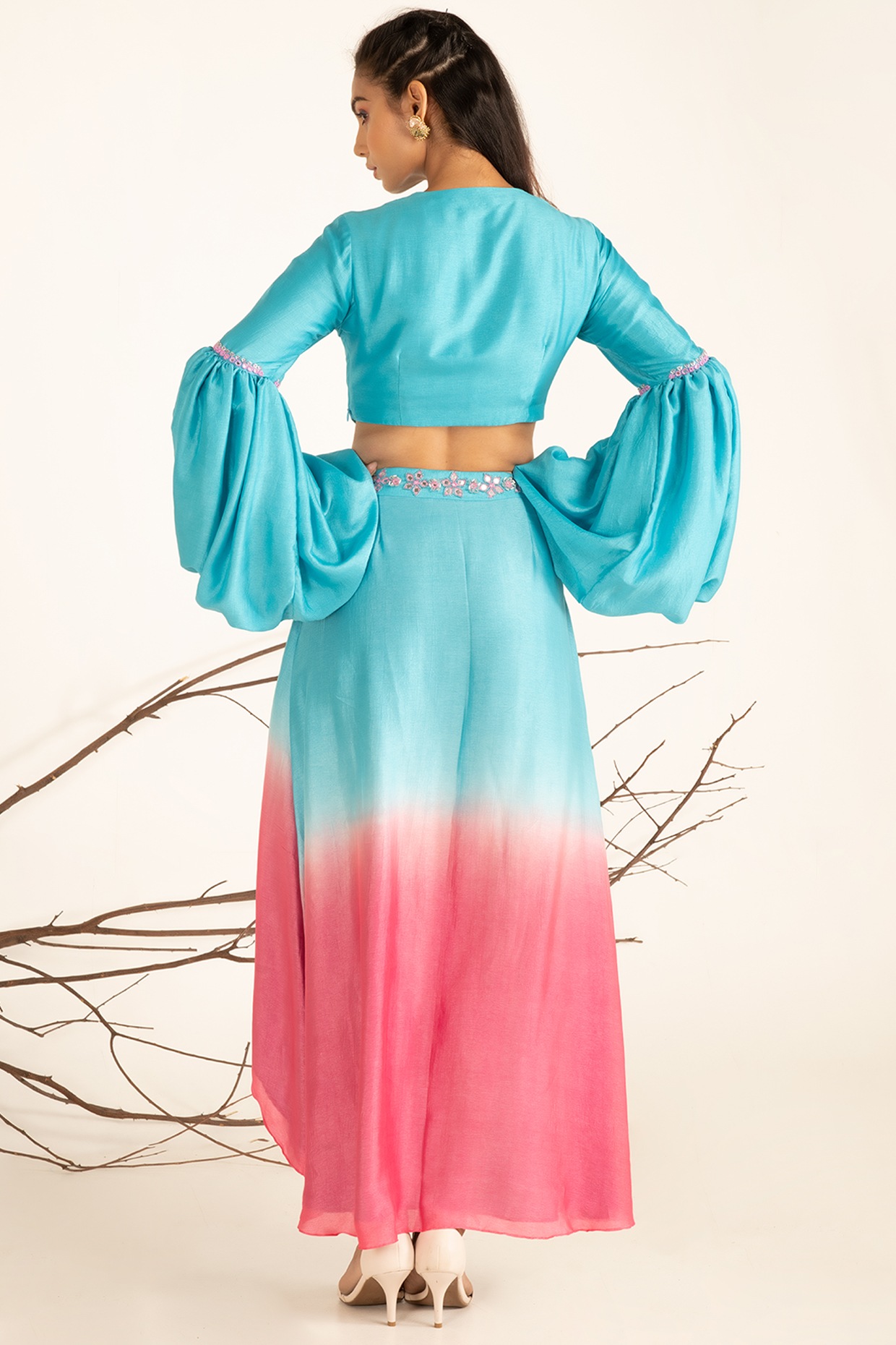 Ombre High Low Dress