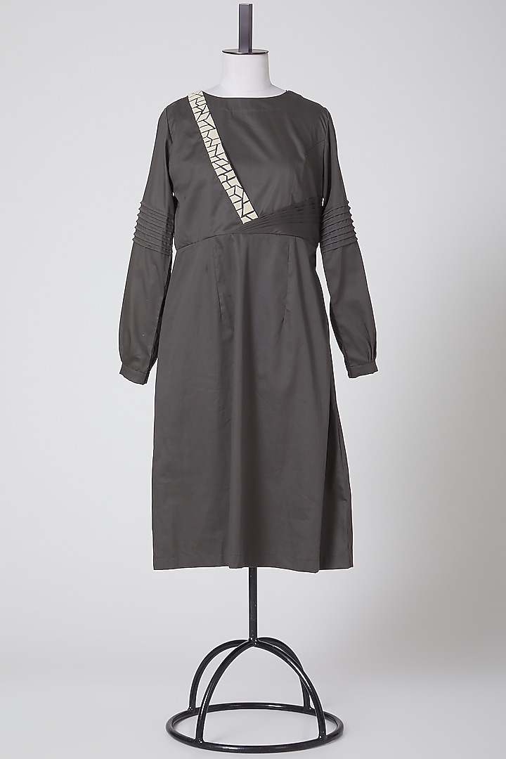 Olive Green Embroidered Summer Dress by Radical at Pernia's Pop Up Shop