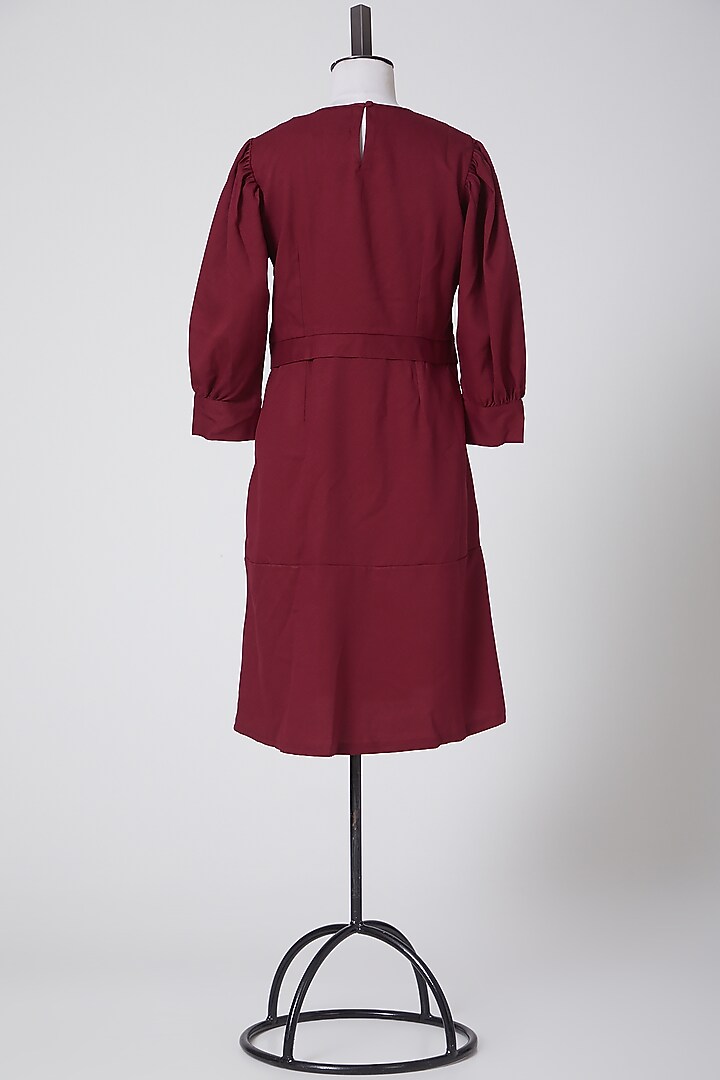 Maroon Embroidered Summer Dress by Radical at Pernia's Pop Up Shop