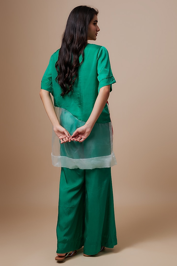 Green Silk Co-Ord Set by Radical at Pernia's Pop Up Shop