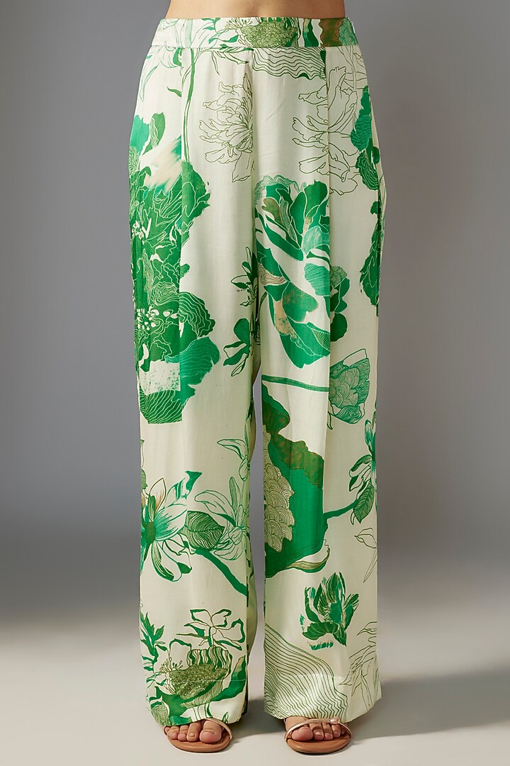 White Organza Floral Applique Co-Ord Set by Radical at Pernia's Pop Up Shop