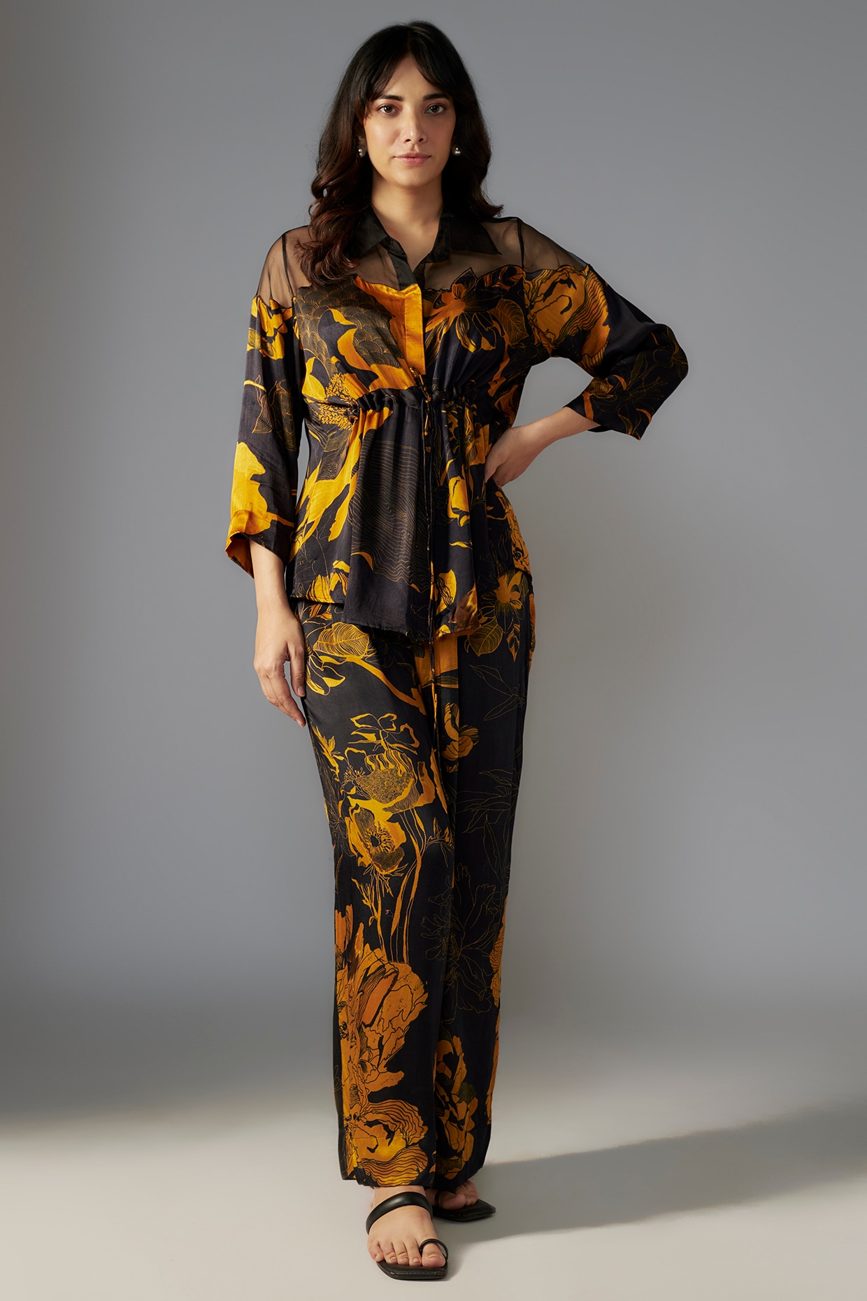 VIP【送料関税込】OBIDI PRINTED SILK TROUSERS Alexander Wang Silk Trousers | Blue | FARFETCH