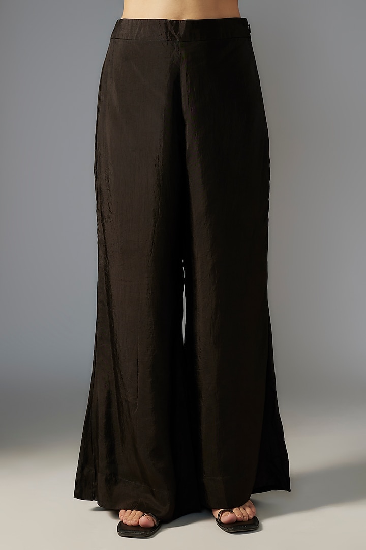 Black Silk & Organza Applique Co-Ord Set by Radical at Pernia's Pop Up Shop