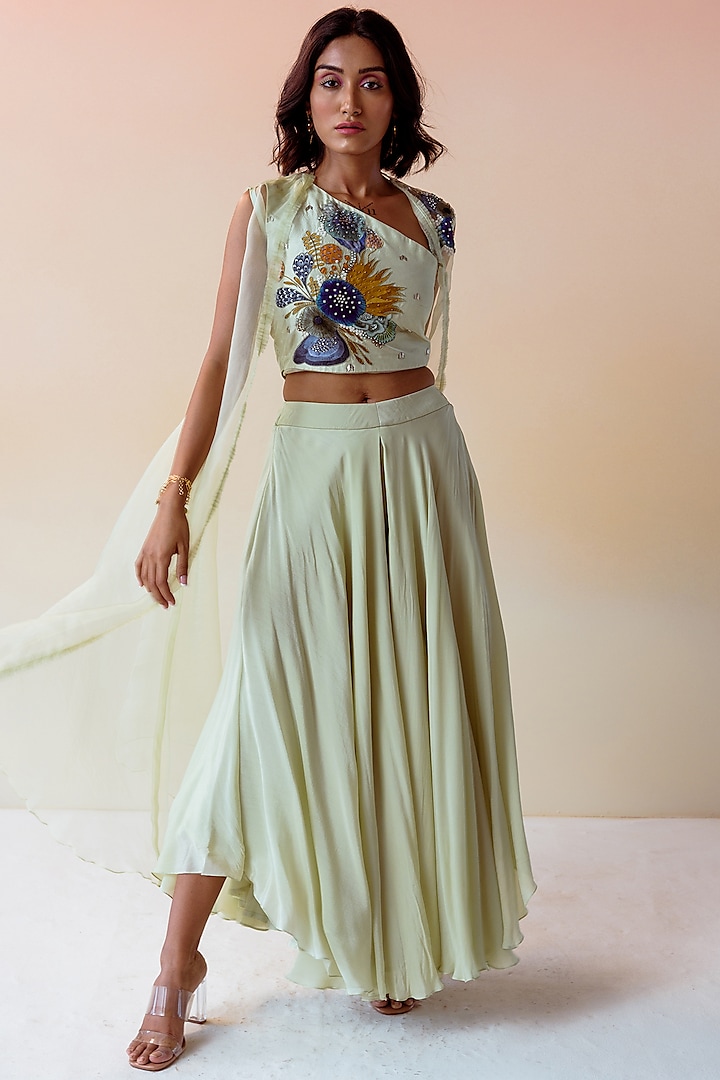 Lime Printed Jacket Set by Radical at Pernia's Pop Up Shop