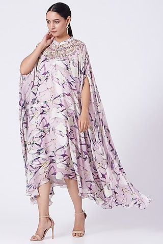 Lilac Digital Printed Asymmetrical Tunic by Radical
