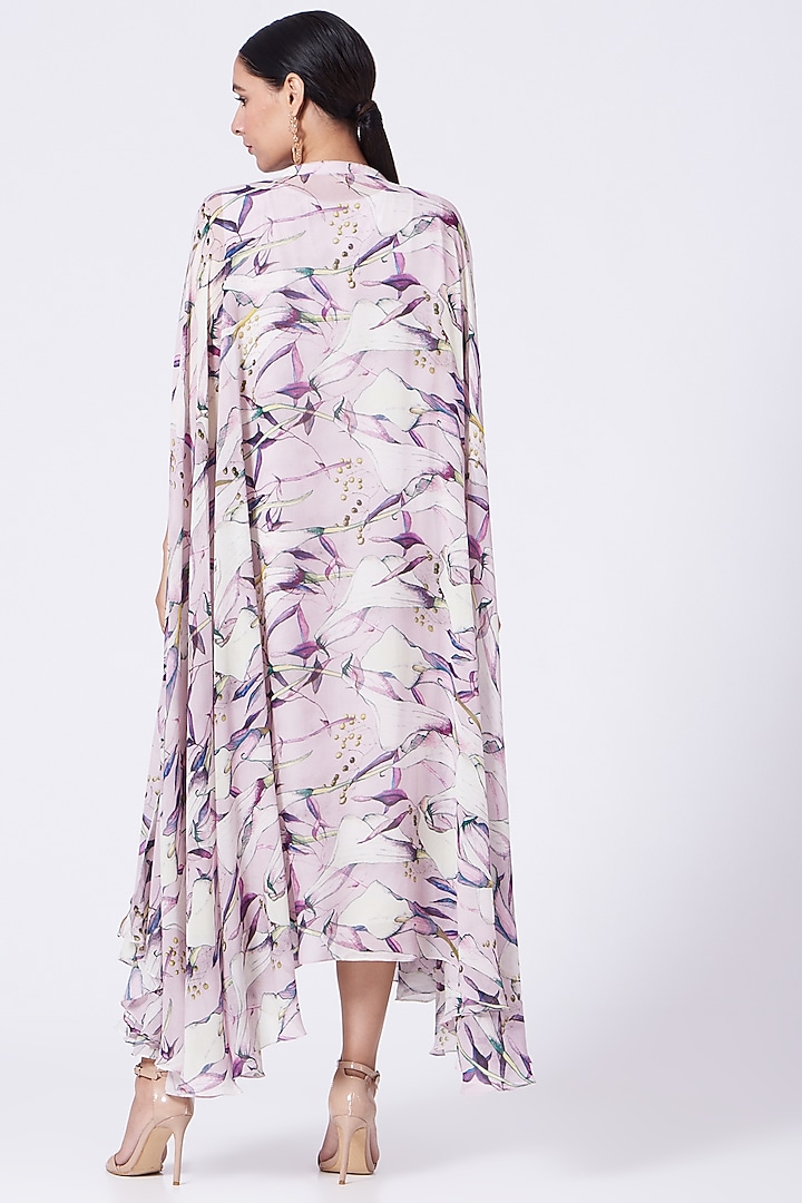 Lilac Digital Printed Asymmetrical Tunic by Radical at Pernia's Pop Up Shop