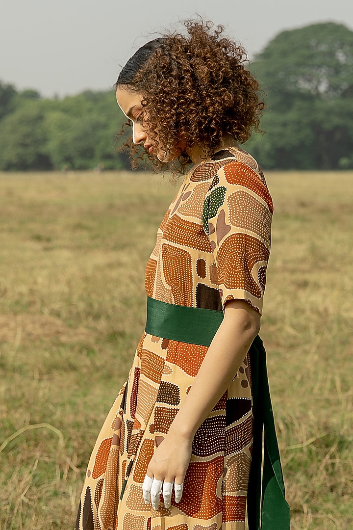 Multi-Colored Crepe Printed A-Line Jumpsuit by Shristi Chetani at Pernia's Pop Up Shop