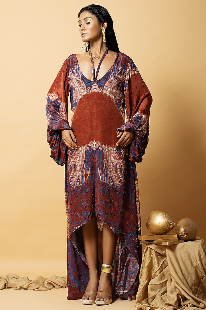 Multi-Colored Crepe Dress by Shristi Chetani