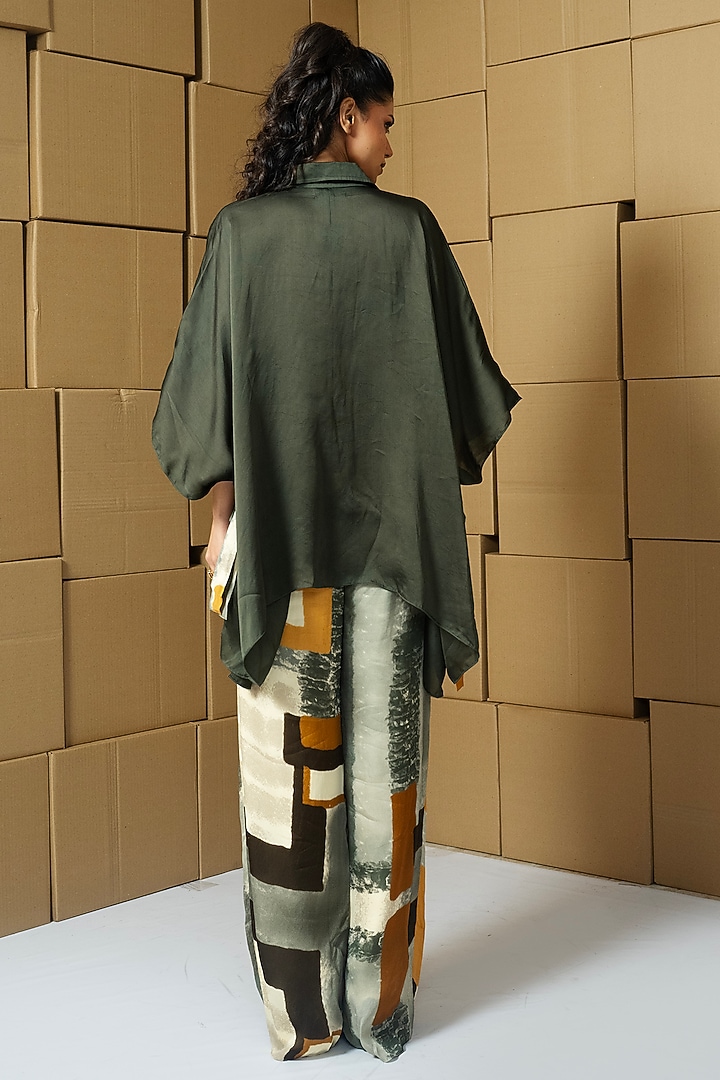 Multi-Colored Bemberg Satin Organza Patchwork Co-Ord Set by Shristi Chetani at Pernia's Pop Up Shop