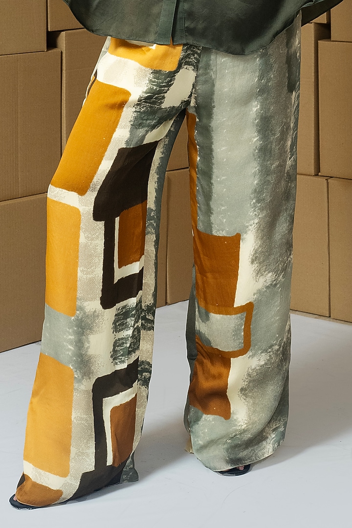 Multi-Colored Bemberg Satin Organza Patchwork Co-Ord Set by Shristi Chetani at Pernia's Pop Up Shop