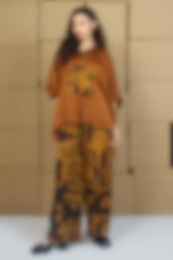 Multi-Colored Bemberg Satin Organza Patchwork Co-Ord Set by Shristi Chetani at Pernia's Pop Up Shop