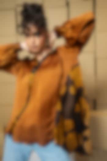 Multi-Colored Bemberg Satin Organza Patchwork Asymmetrical Shirt by Shristi Chetani at Pernia's Pop Up Shop