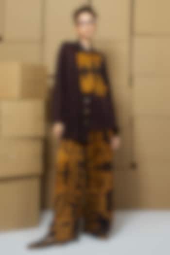 Multi-Colored Bemberg Satin Organza Patchwork Co-Ord Set by Shristi Chetani at Pernia's Pop Up Shop