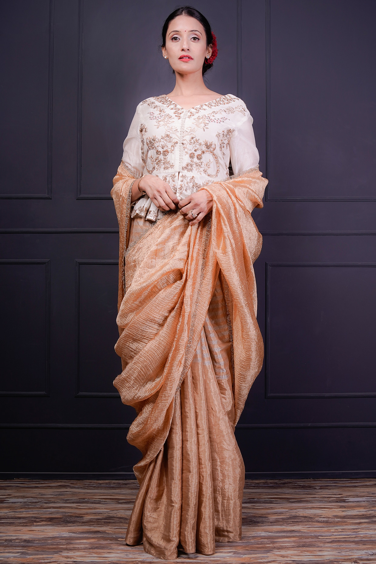 Rent Lace Wrap Saree Online